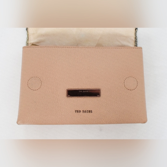 Ted Baker Alani Pink Leather Snakeskin Embossed Shoulder Bag Crossbody - Picture 8 of 14